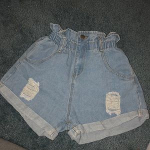 High Rise denim shorts